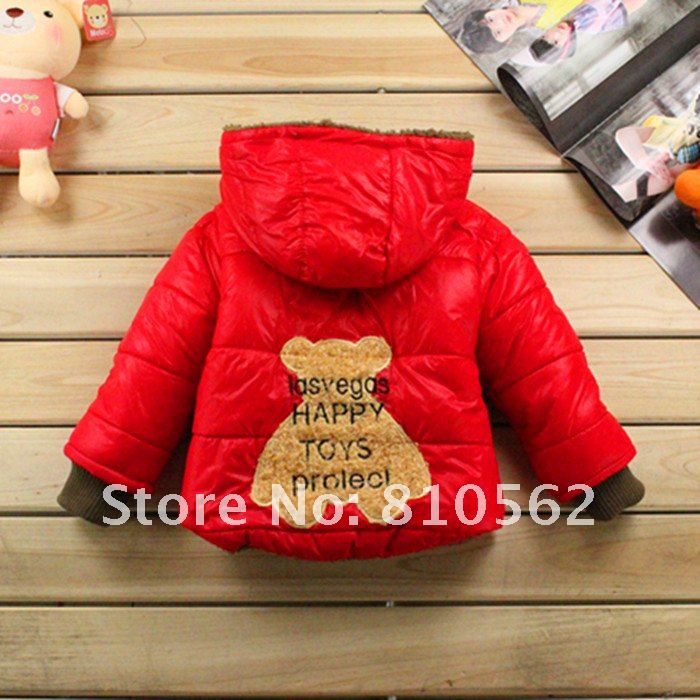 Free shipping,in stock.100% cotton thickening boys and girls even cap coat Children's clothing, the baby's coat,baby coat.