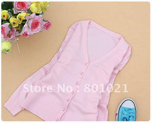 Free Shipping In Stock Pink Soft Cashmere Sweater Cardigan