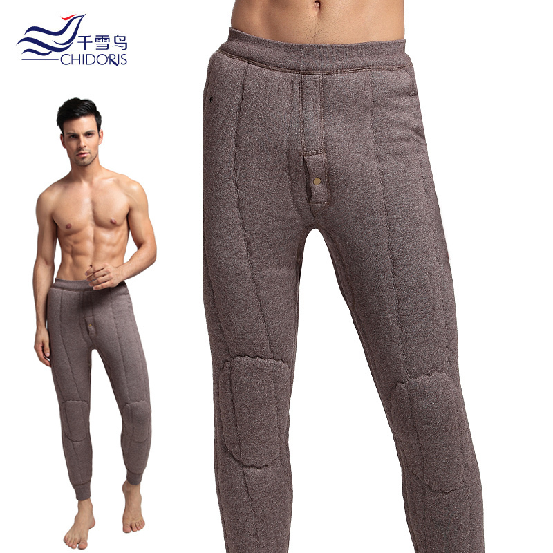 FREE SHIPPING Incurred male thickening lambsdown pants warm pants cashmere pants wool trousers lambsdown trousers ON SALES