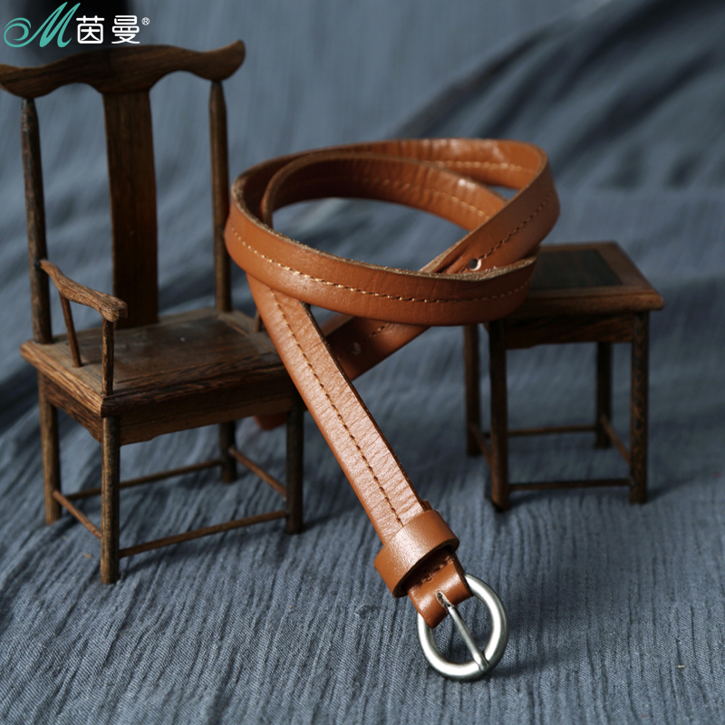 Free Shipping INMAN 2013 spring vintage metal buckle cowhide leather women's 8311600306 thin all-match belt LDX