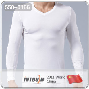 Free shipping! Intouch underwear modal V-neck long-sleeve top long johns cotton sweater 550 - 0192