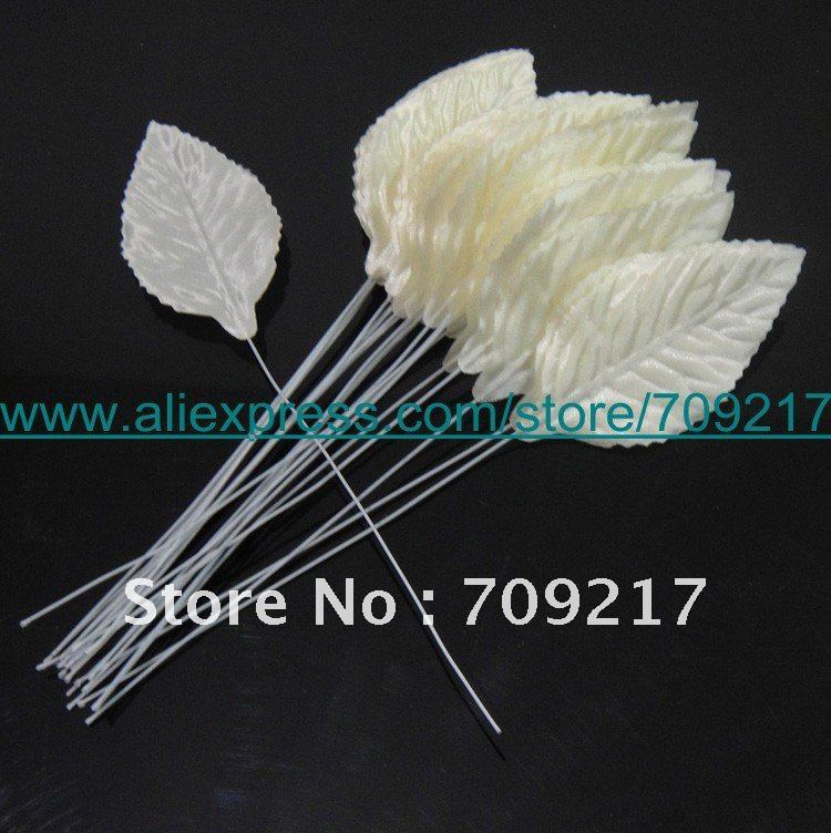 Free Shipping Ivory Large Prom Corsage Leaves 2500pcs/Lot Wedding Bouquet Leaves Floral Accessories