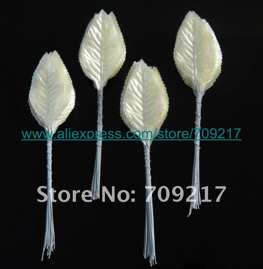 Free Shipping Ivory Small Prom Corsage Leaves 2500pcs/Lot Wedding Bouquet Leaves Floral Accessories