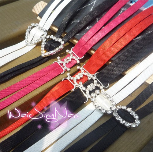 Free shipping J004 2011 elegant full rhinestone circle heart the back cross underwear shoulder strap