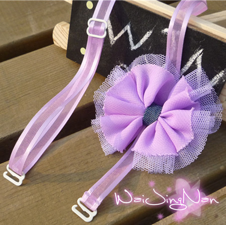 Free shipping J091 sweet new arrival 0812 halter-neck bow shoulder strap chiffon underwear silk yarn pectoral girdle