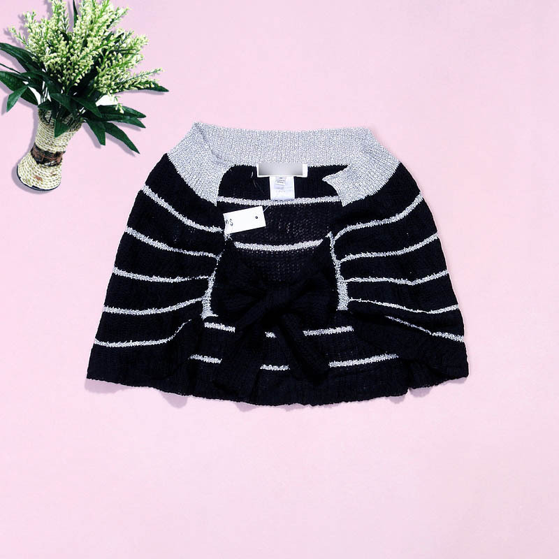 free shipping Japanese style silver onions wire stripe patchwork knitted shawl pf565b