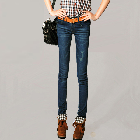 free shipping Jeans female casual pants tight vintage cat's claw skinny pants female trousers autumn and winter 2012