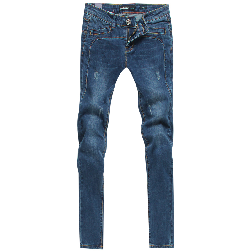 Free shipping, Jeans female skinny pants tight skinny jeans personality patchwork pants