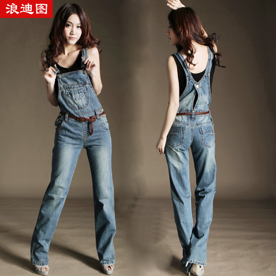 Free Shipping Jumpsuit For Women 2013 Jeans Pants Overalls High Quality Trousers Romper Casual Jeans Suspenders