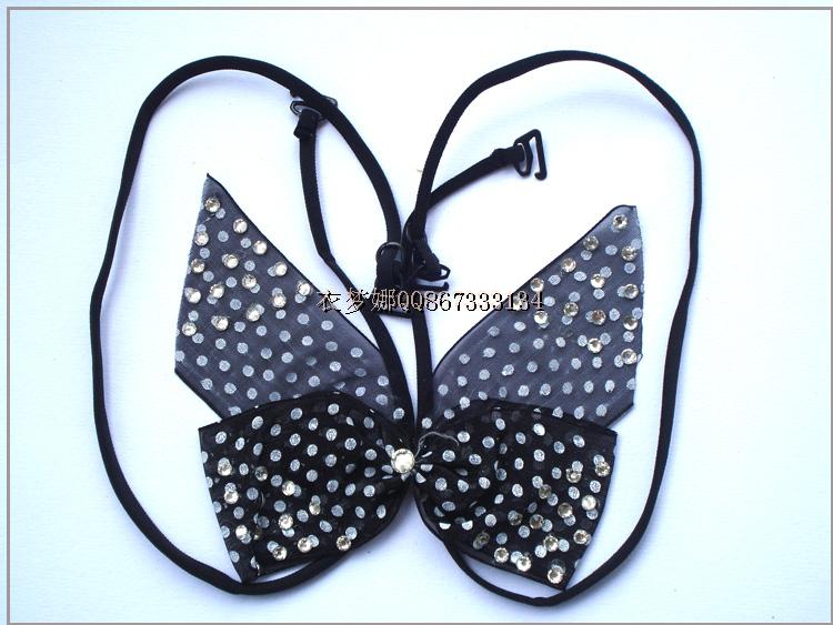 free shipping Juniors y cross slip-resistant u.s. back underwear bra shoulder strap rhinestone butterfly type