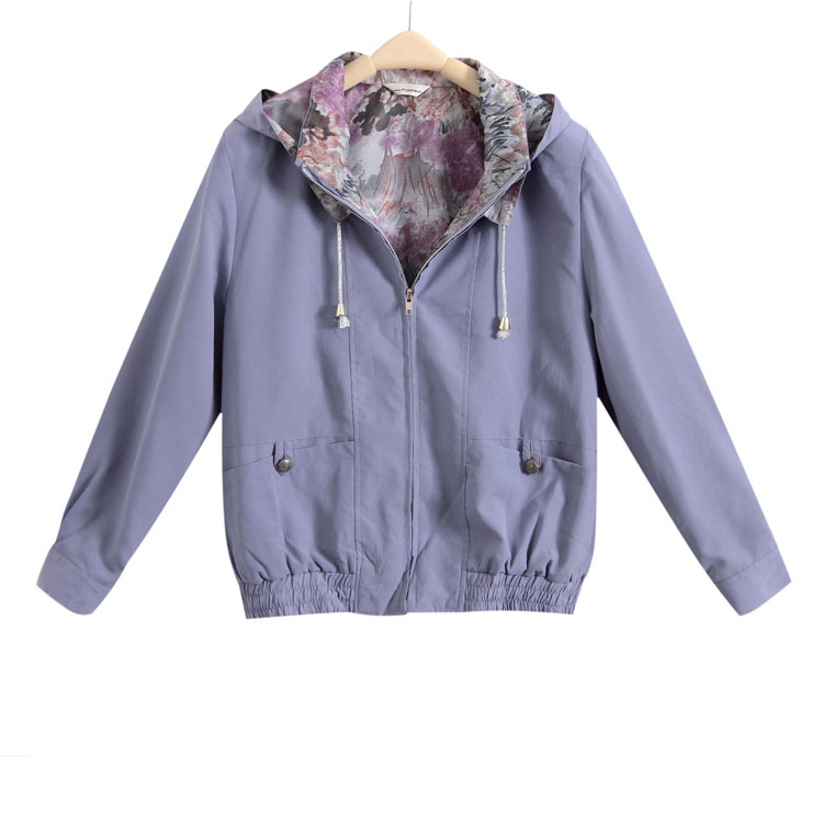 Free shipping! K-49 autumn mother clothing cap print lining outerwear - 0.3