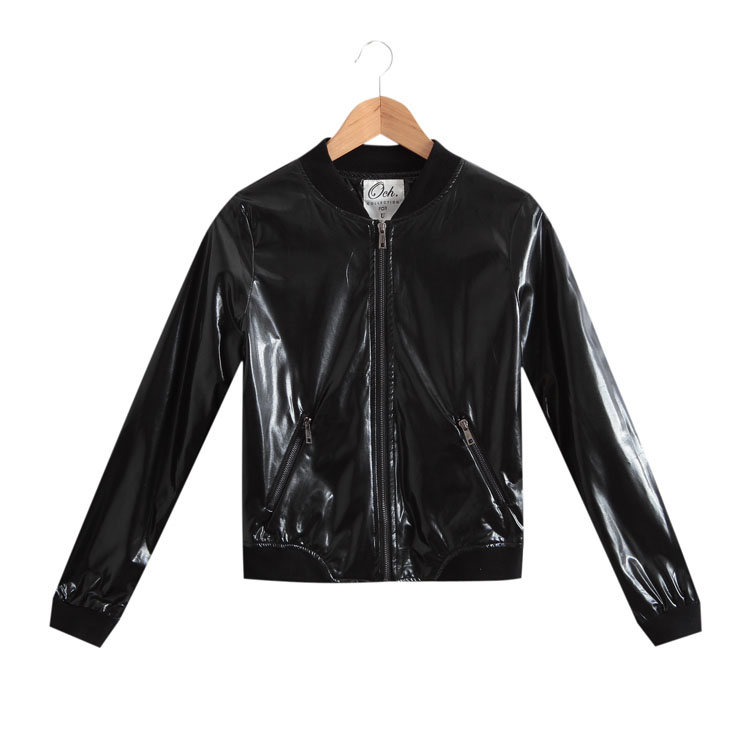 Free shipping! K-86 chromophous 2012 fashion shiny hot-selling motorcycle clothing thin leather jacket outerwear female - 0.34