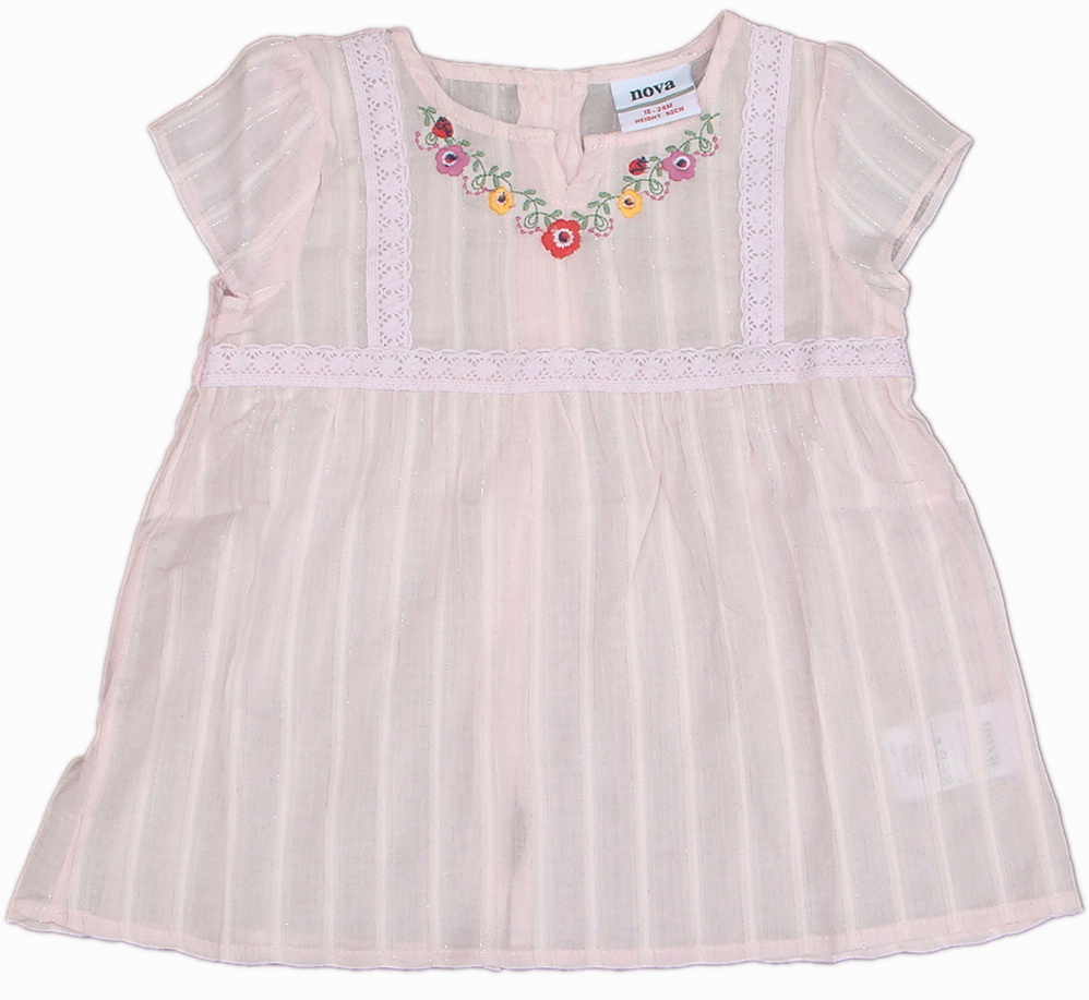 FREE SHIPPING K913# Nova kids woven embroidered cotton baby girl summer blouse