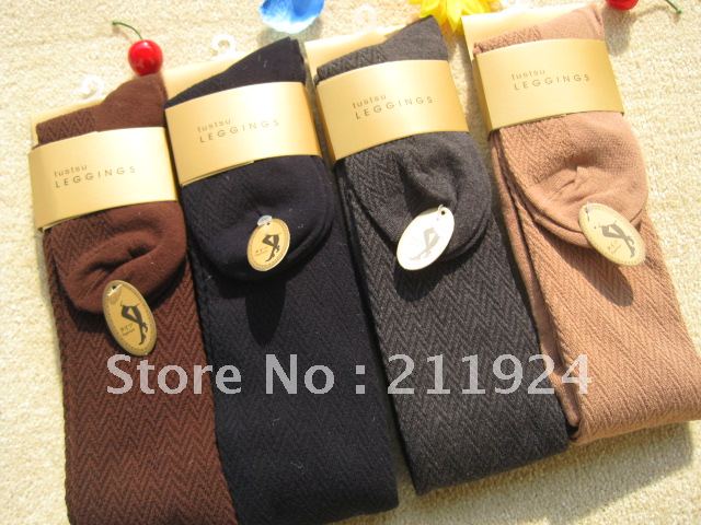 Free shipping keep warm Tight wool jumpsuit socks female thickening pantyhose chevron autumn and winter wool socks stockings