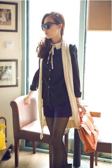 Free Shipping Korean Style Fashion Hollow-out Back Sleeve Long Sweater Cardigans, Fashion Women's Sweaters/Wholesale/Retail