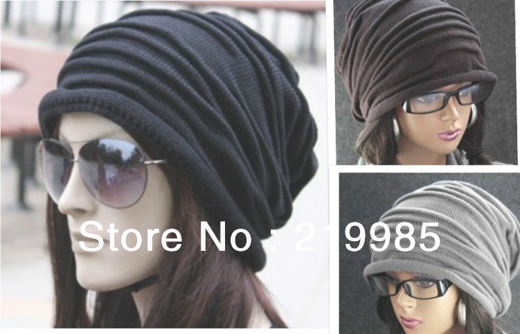 Free shipping!! Korean version of popular folding cap,Winter hat,Fashionable men and women knitting wool cap