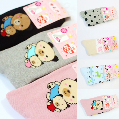 Free Shipping!Korean Waves Little Elk Winter Snow Bear Cotton Thick Towel Socks ,10 pair/Lot  Keep Warm Socks F12861