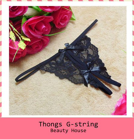 Free shipping lace Sexy Ladies Open Crotch Thongs G-string V-string T-Back Panties Knickers Underwear Z0003