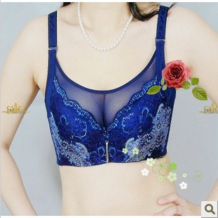 Free shipping + Ladie's translucent wrapped chest anti emptied bra,gather adjustable underwear