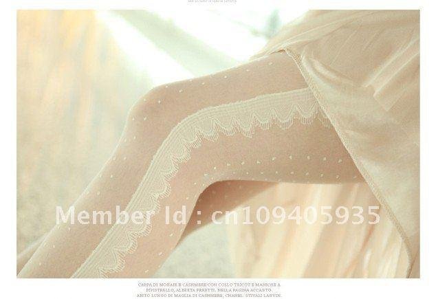 Free Shipping Ladie's White Lace Tights , Silk Stocking , Woman's Sexy Jumpsuit,