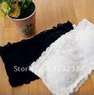 Free shipping Ladies Cotton Tube Bra Top Black & White color  Wholesale women' tube top invisible shoulder strap  Chest wrap