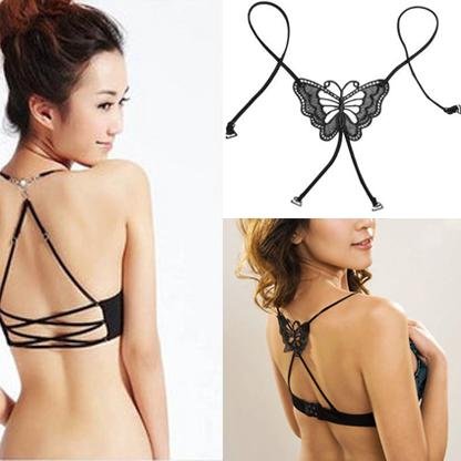 Free shipping Ladies fashion Butterfly Sexy Style ADJUSTABLE BRA BELT SHOULDER STRAP multi color available XS10422626882