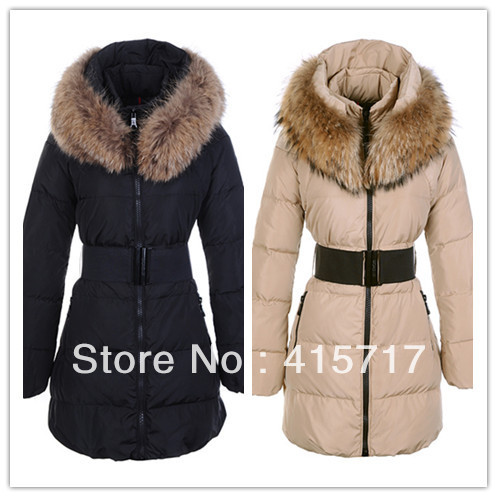 Free shipping,ladies fur collar down jackets