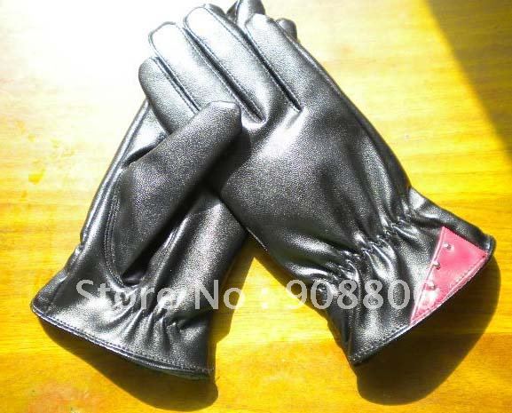 Free Shipping Ladies Leather Goves winter gloves