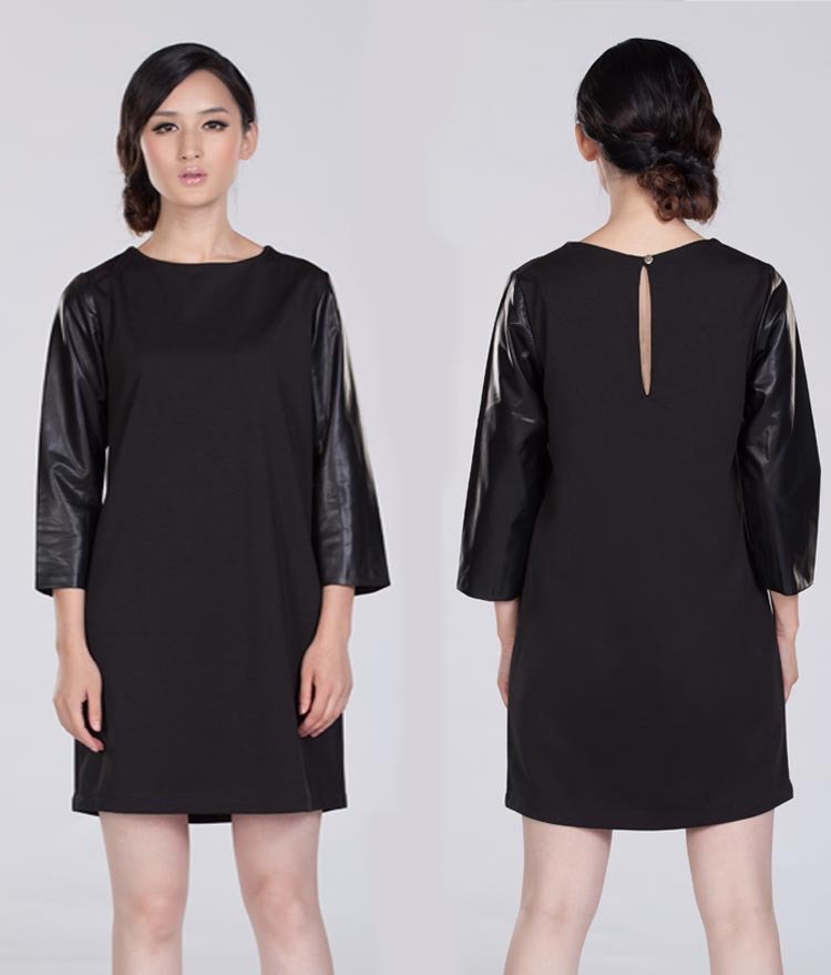 Free shipping! Ladies new fashion faux leather dresses