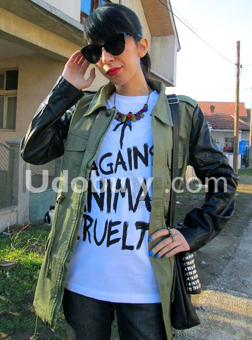 Free shipping Ladies New Fashion Long Sleeve Dare In Army Green PU Leather Trench Coat Outwear Casual