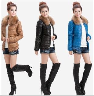 Free Shipping Ladies short cotton Mianfu Korean slim female cotton-padded jacket XL leather coat jacket winter