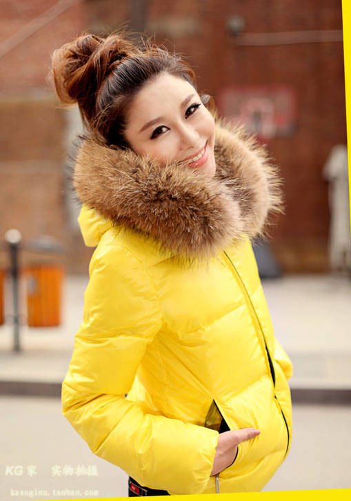 free shipping ladies short down candy color Korean slim thickened cotton-padded coats/winter lady coat