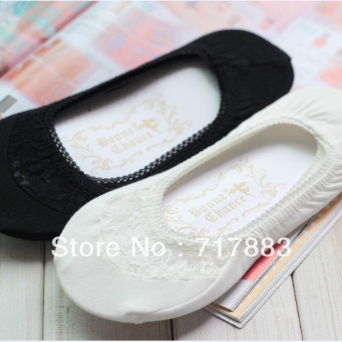 FREE SHIPPING ladies short socks A144 summer lace decoration shallow mouth invisible sock slippers,2013 hot sale 10pairs/lot