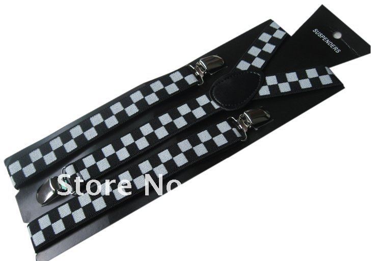 Free shipping lady Lattice  suspenders  2.5cm elastic strap multicolor suspender  wholesale
