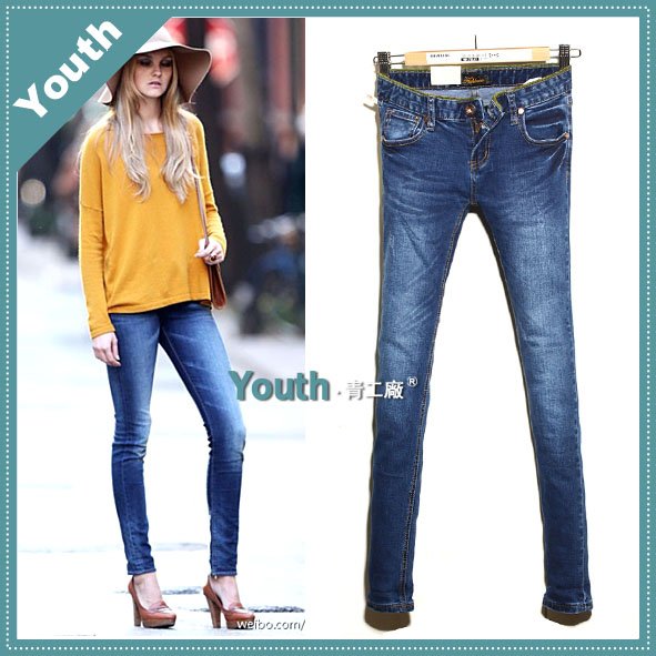 free shipping lady low waist pencil trousers/lady pants/slim jeans/lady jeans Pants 685