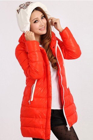 Free shipping!Lady medium style fashion coat quilted jacket