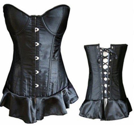 Free shipping!! Lady's Beautiful Black Lace up Boned Corset Bustier/G string Sexy Lingerie wholesale retail 8116