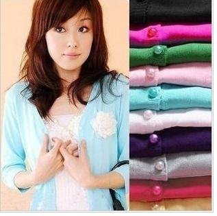 Free shipping!!!Lady's cardigan knitted sweater knitted shert knitwear