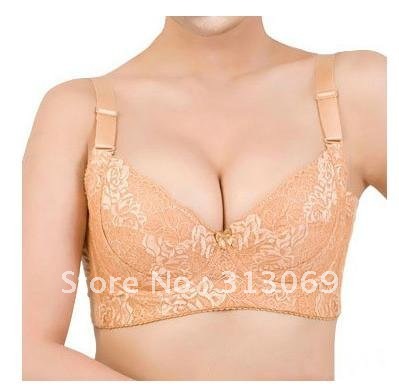 Free shipping, lady's elegant bra, lace , push up, massage, Magnetic therapy