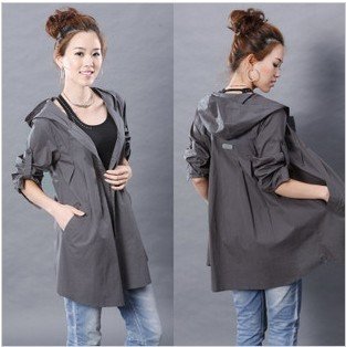 Free Shipping Lady's Fashion Hooded Jacket