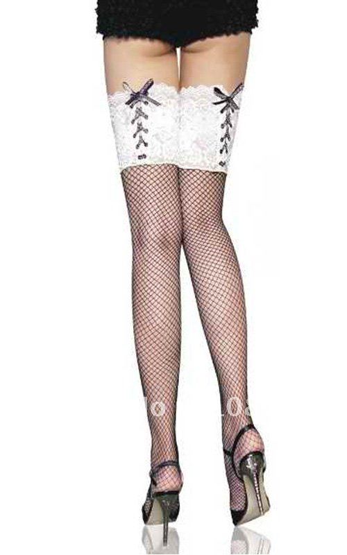 Free Shipping! Lady's Long Fashion Lace Stockings Sexy Knee High Stockings Mesh Silk Stocking Lady's Tight Stocking