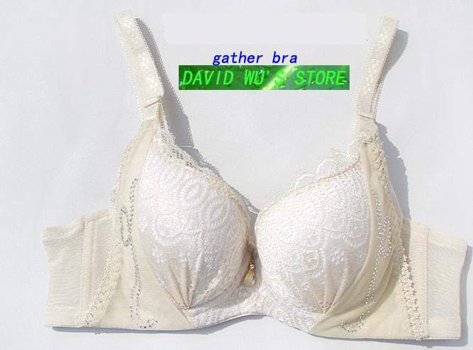 Free shipping, lady's quality gather bras, lace bras,wholesale 2pcs/lot