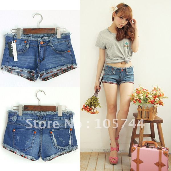 Free shipping lady short pants S,M,L 2012new arrive roll up hem tristram edge wearing shorts,rivet buttons denim shorts MYYH0168