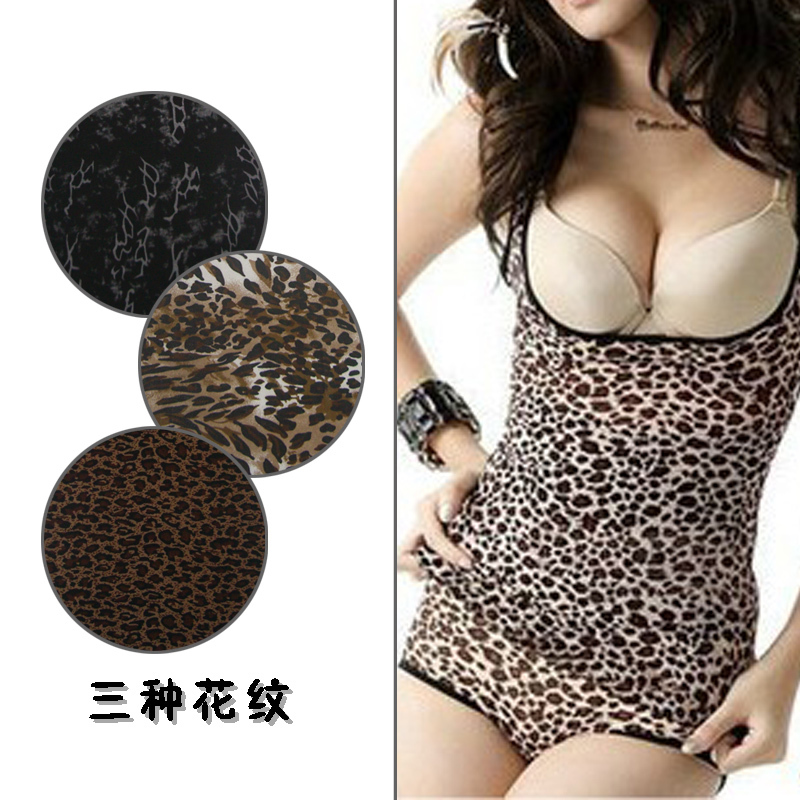 Free shipping lady warm vest Leopard sleeveless vest vest plastic corset lingerie chest and abdomen primer