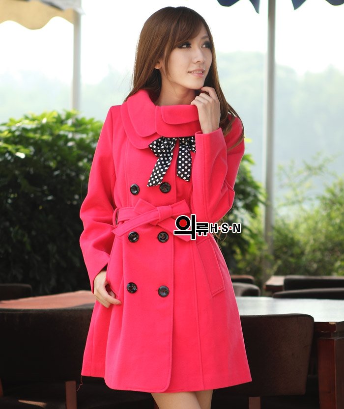 Free shipping lady wool overcoat warm winter jacket trench coat windbreaker winter outerwear overcoat 2013 wholesales
