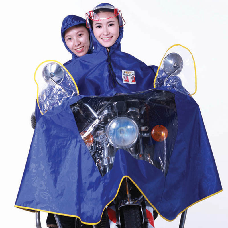free shipping Large motorcycle double poncho double slider Burberry electric bicycle poncho