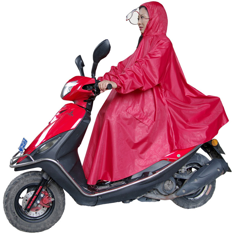 free shipping Large motorcycle raincoat with sleeves electric bicycle with sleeves poncho bicycle raincoat