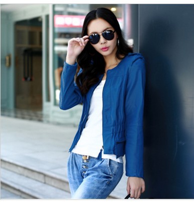 Free Shipping!large size   2013 spring new Korean motorcycle pu leather short paragraph Slim short jacket leather