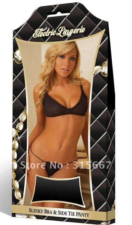 free shipping lastest model Sexy lingeries,Sexy Slinky bra&Side tie panty L415