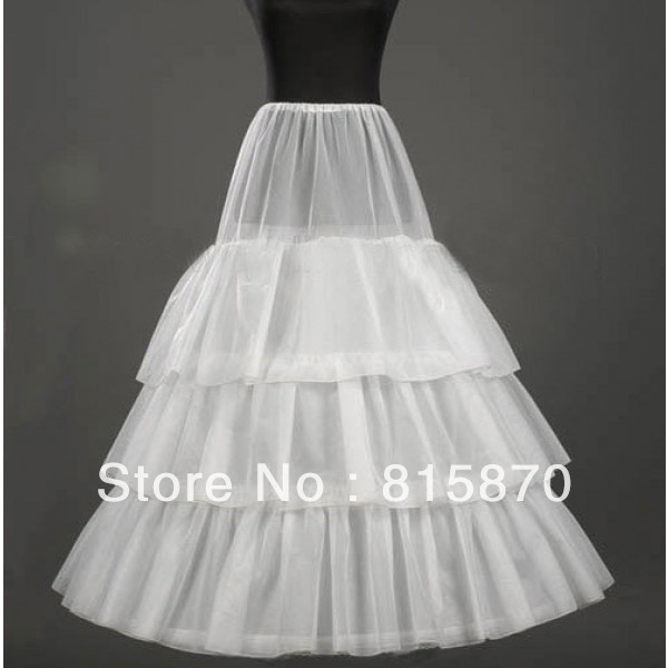Free shipping latest A-line three layers  beautiful wedding petticoat